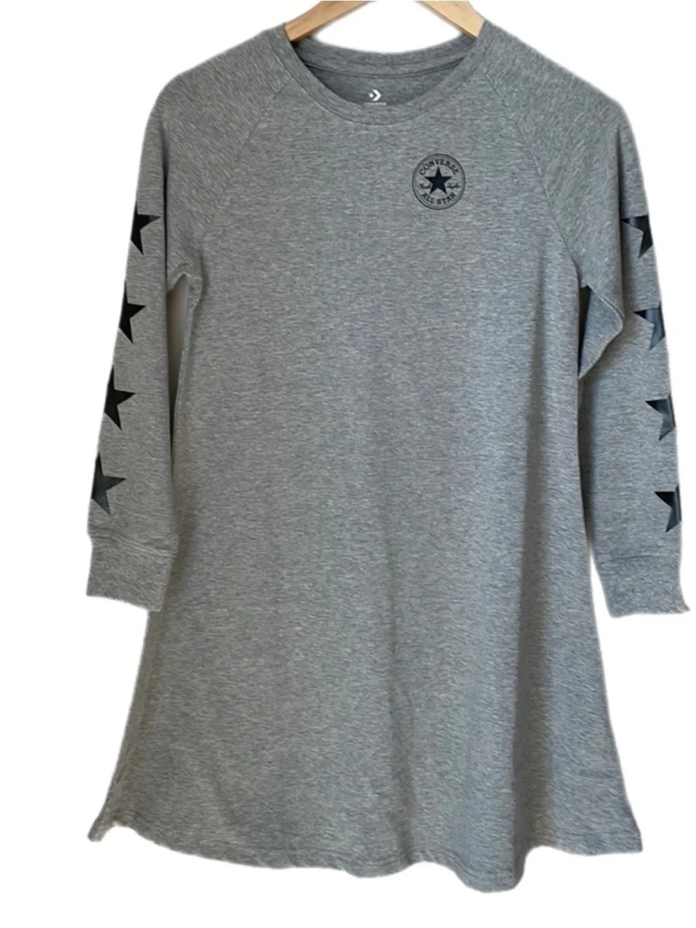Converse NWT Girls Size XL Kids 13-15 Yrs Dark Gary Heather Tee Shirt Dress